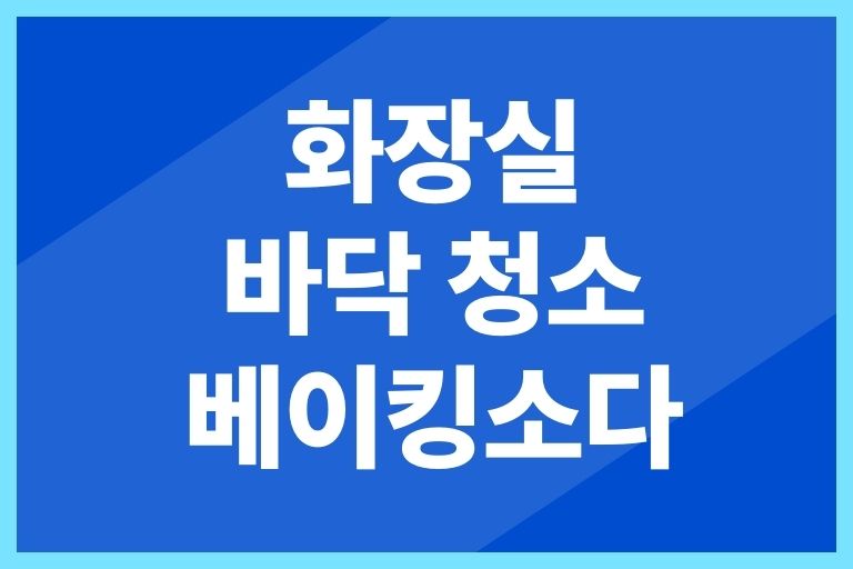 화장실 바닥 청소 베이킹소다