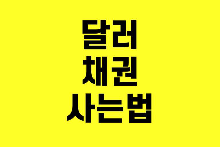 달러 채권사는법