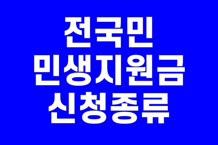 전국민민생지원금 신청 종류