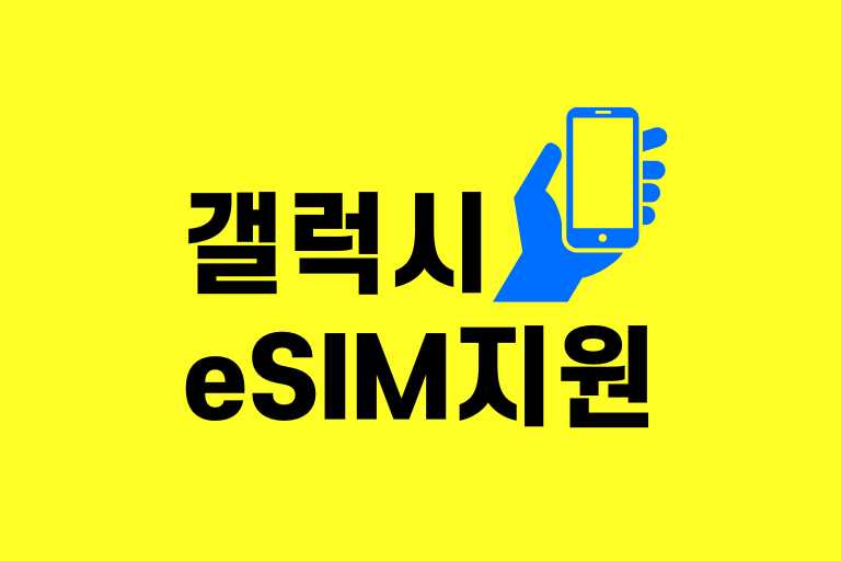 갤럭시 eSIM 지원 확인