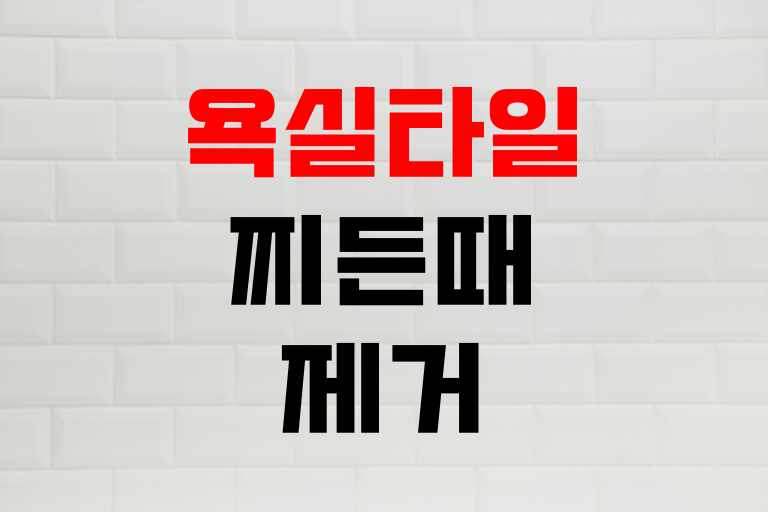 욕실 타일 찌든때 제거
