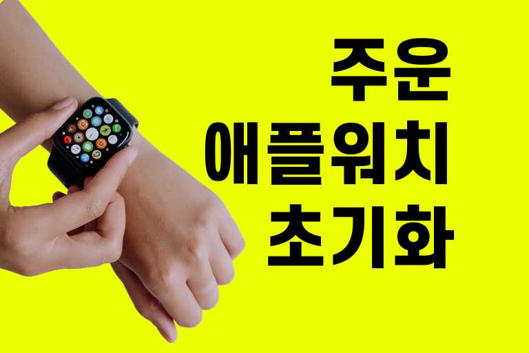 주운 애플워치 초기화