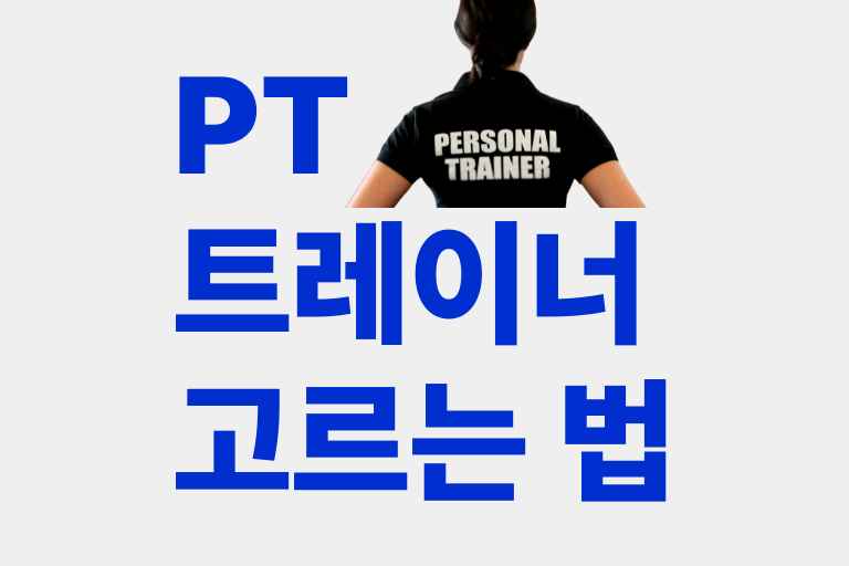 pt 트레이너 고르는 법