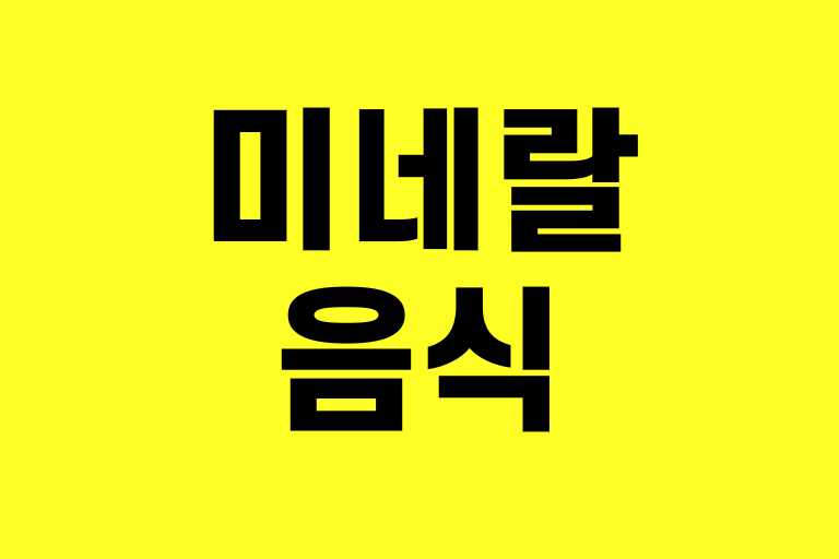 미네랄 음식