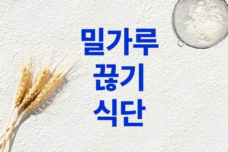 밀가루 끊기식단