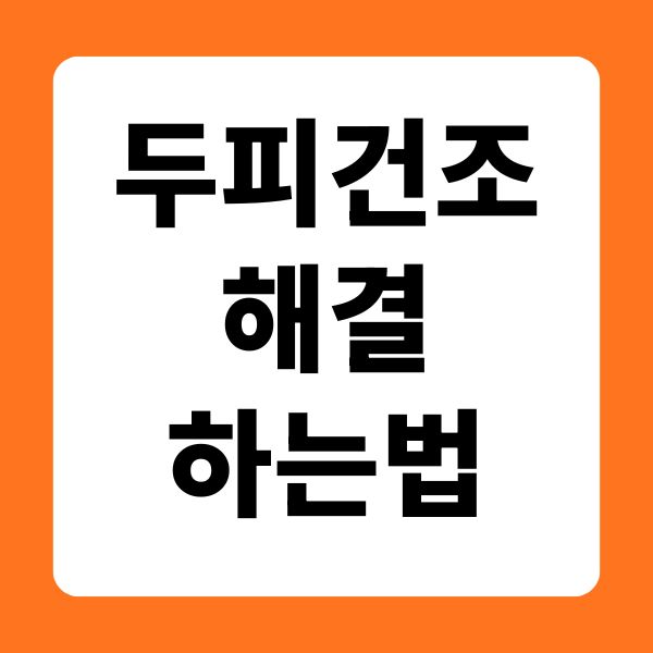 두피 건조 해결하는법